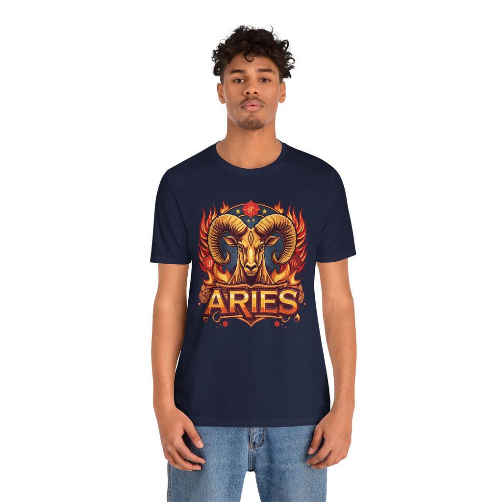 Aries Zodiac Ram T‑Shirt — Bold Fiery Horoscope Tee