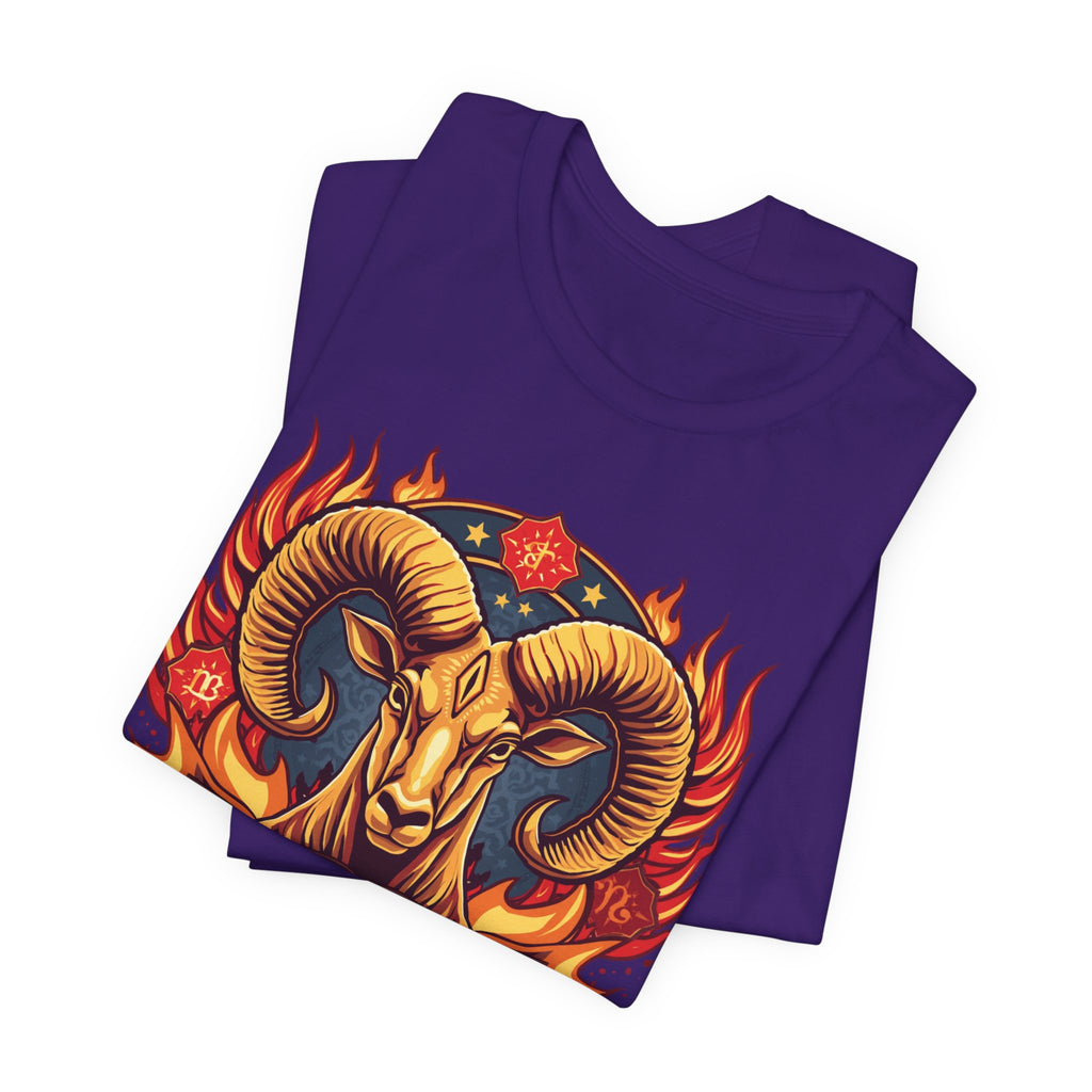 Aries Ram Zodiac The Trailblazer T-Shirt | Bold Flame Astrology Tee