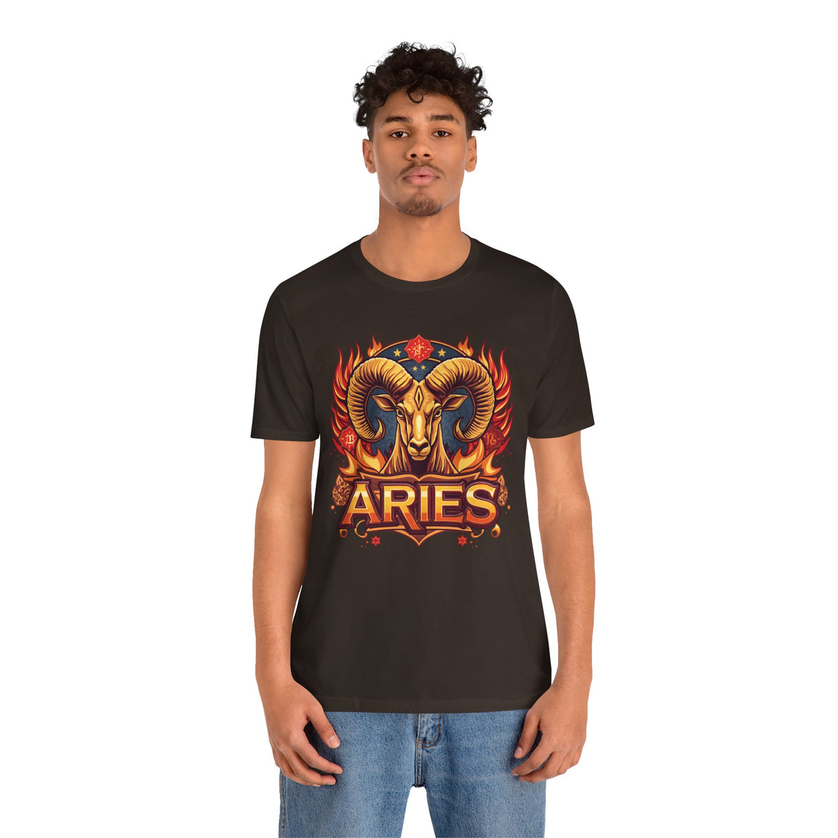 Aries Zodiac Ram T‑Shirt — Bold Fiery Horoscope Tee
