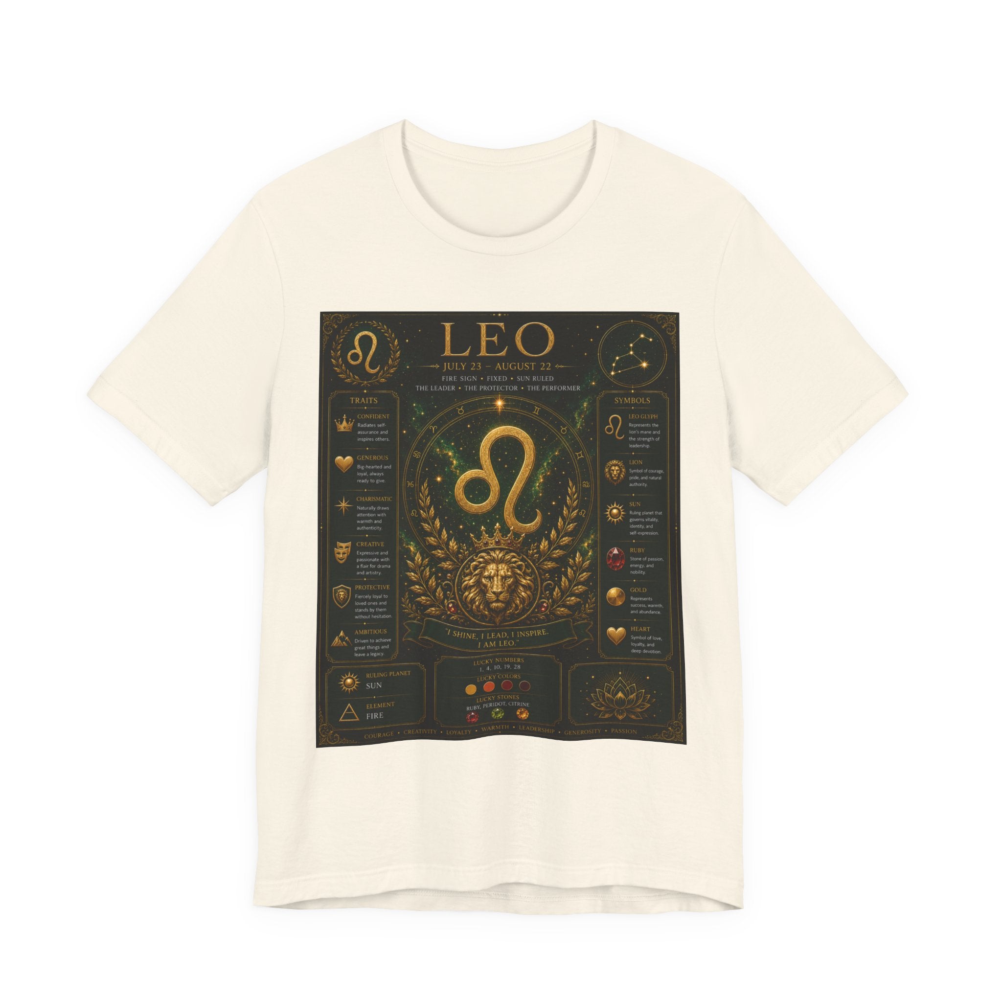 Leo Zodiac T-Shirt — Astrological Birthsign Poster Tee