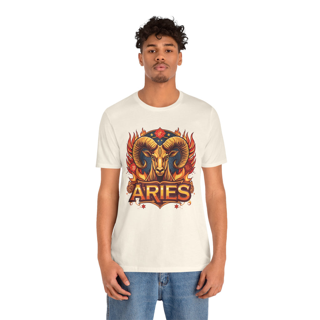 Aries Zodiac Ram T‑Shirt — Bold Fiery Horoscope Tee
