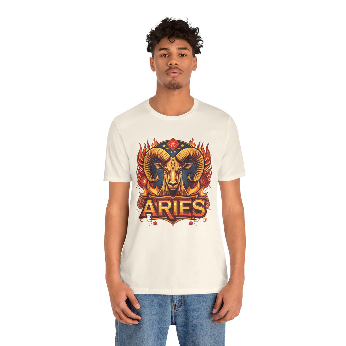 Aries Zodiac Ram T‑Shirt — Bold Fiery Horoscope Tee
