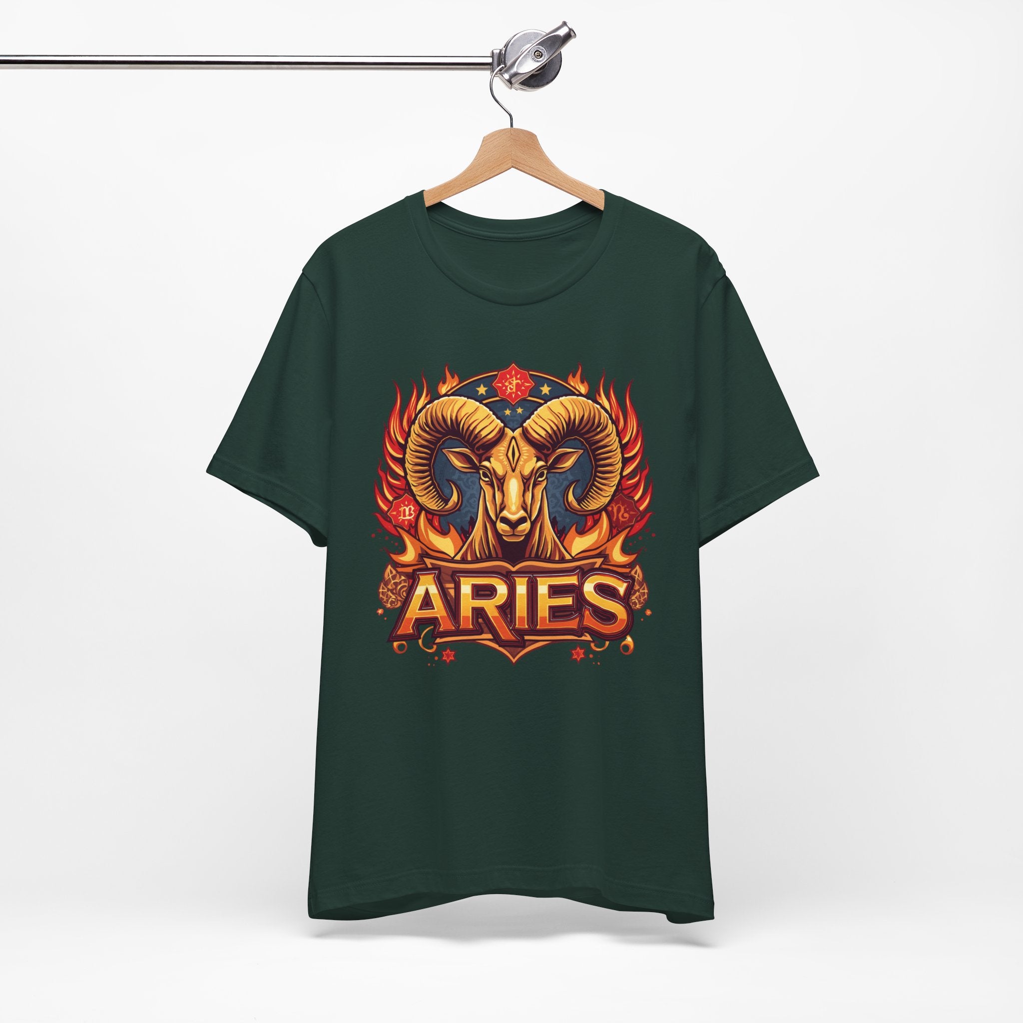Aries Ram Zodiac The Trailblazer T-Shirt | Bold Flame Astrology Tee