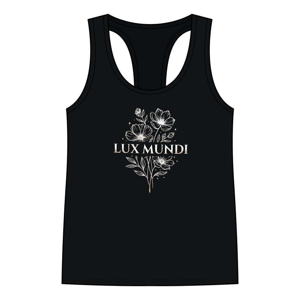 Lux Mundi Floral Racerback Tank Top — Women's Spiritual Garden Vest