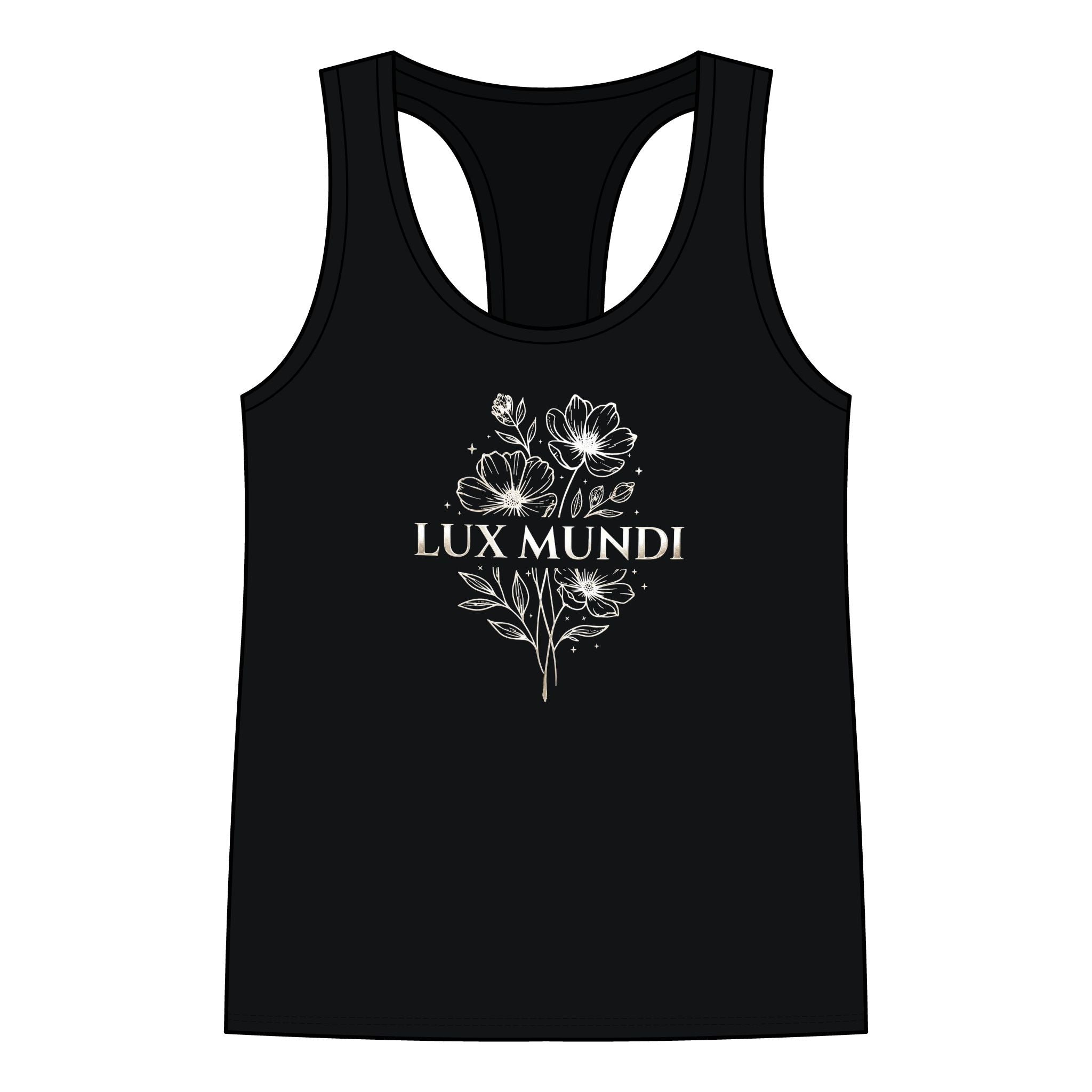 Lux Mundi Floral Racerback Tank Top — Women's Spiritual Garden Vest