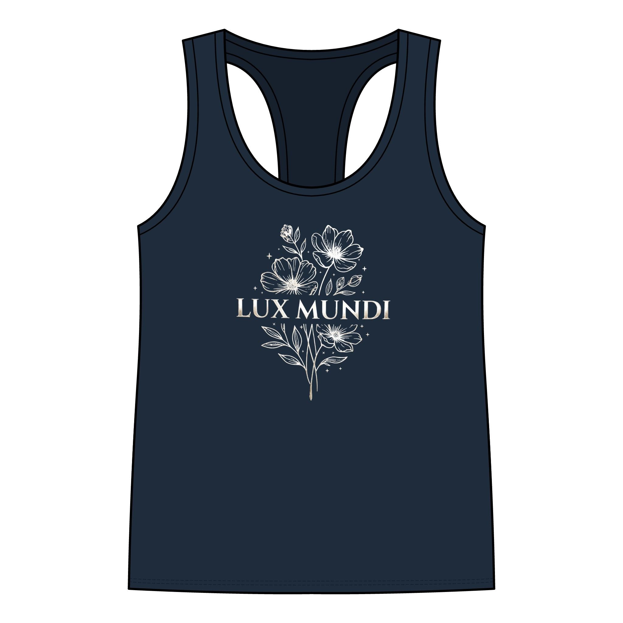 Lux Mundi Floral Racerback Tank Top — Women's Spiritual Garden Vest