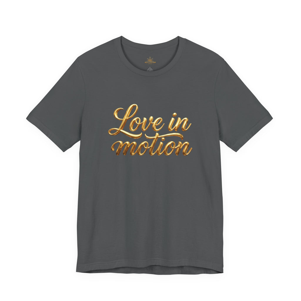 Gold Scorpio Scorpion T-Shirt | Zodiac "Love in Motion" Script