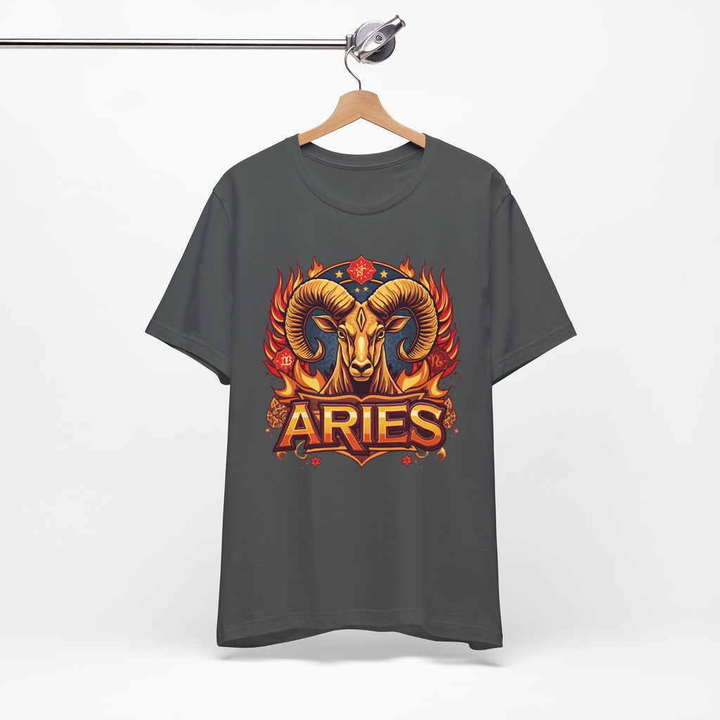 Aries Ram Zodiac The Trailblazer T-Shirt | Bold Flame Astrology Tee