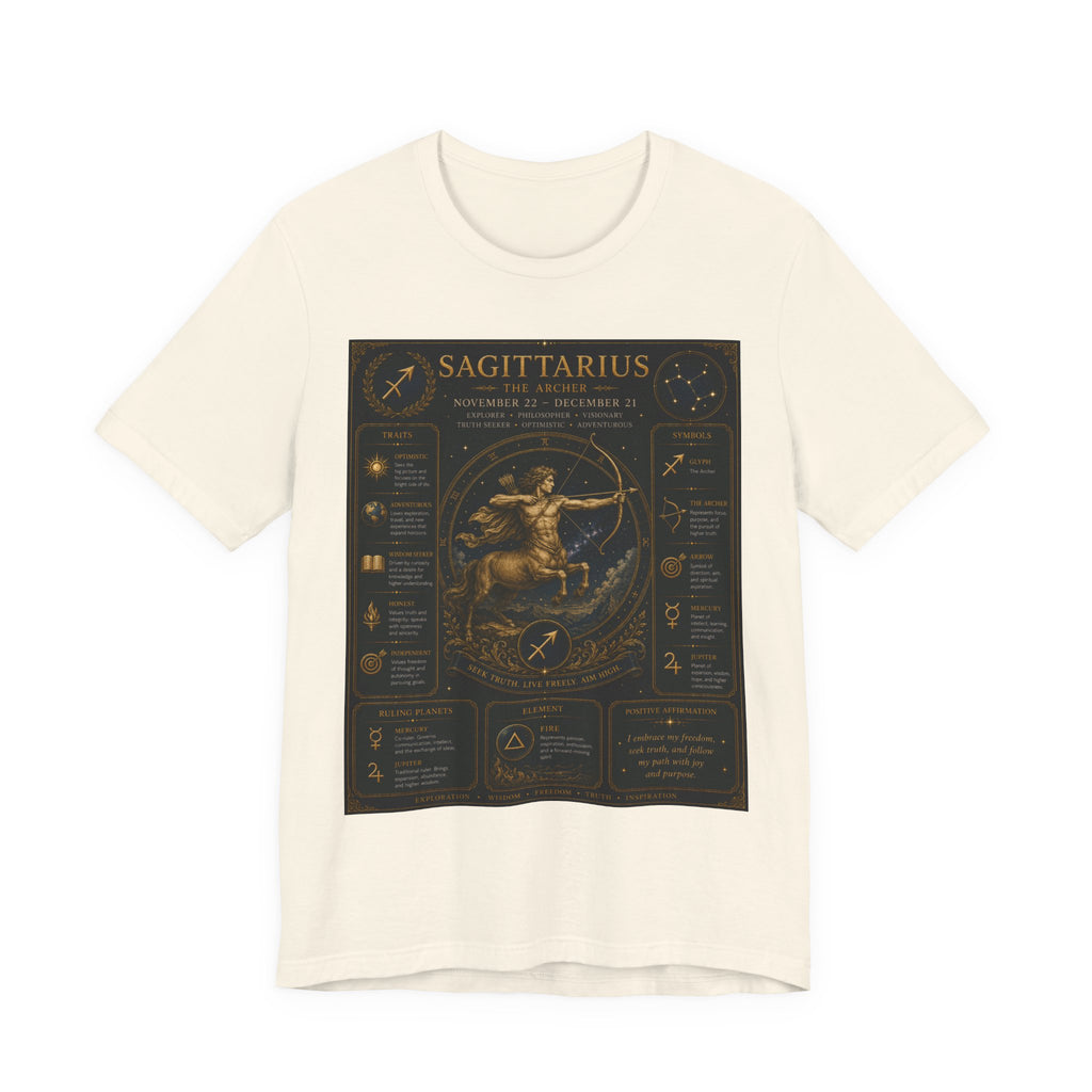 Sagittarius Zodiac Chart T‑Shirt — Astrological Traits & Constellation Tee