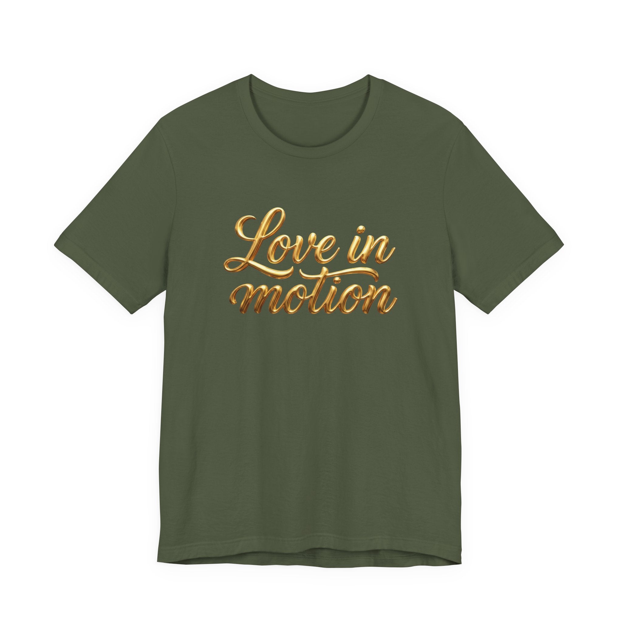 Gold Scorpio Scorpion T-Shirt | Zodiac "Love in Motion" Script