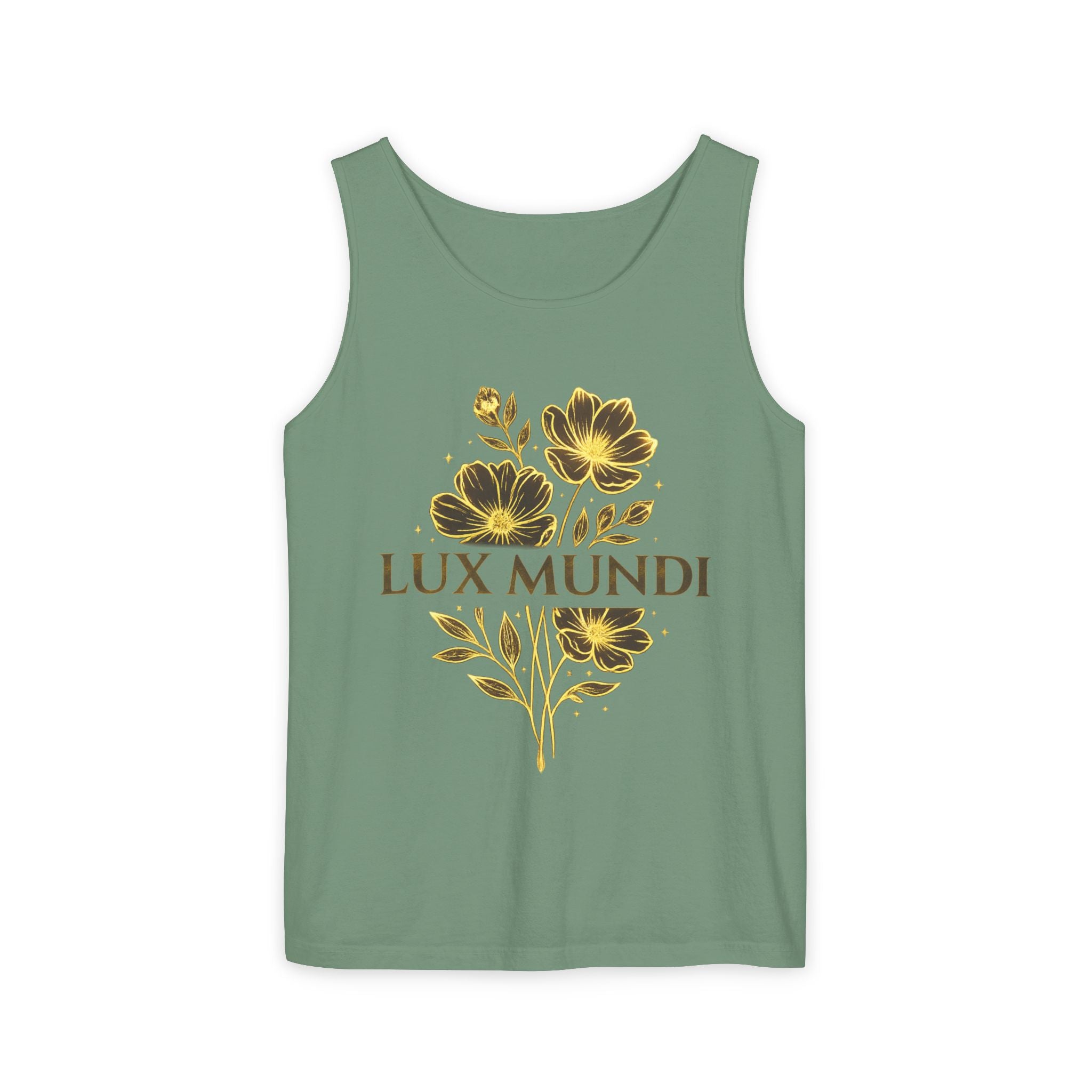 Lux Mundi Floral Tank Top — Vintage Botanical Graphic Tee