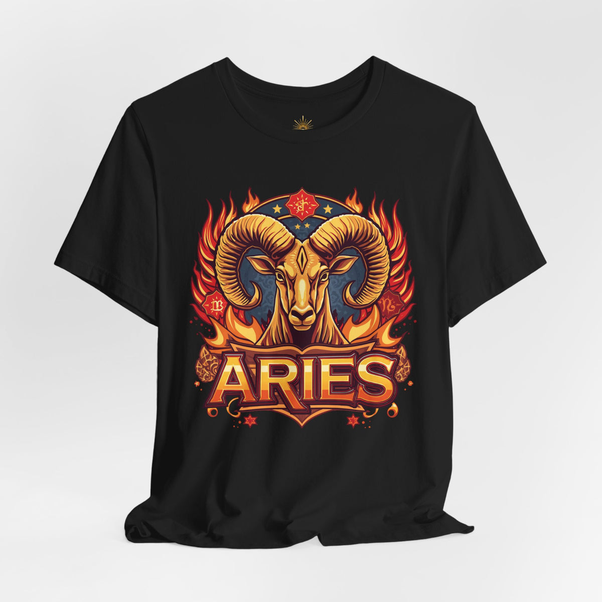 Aries Zodiac Ram T‑Shirt — Bold Fiery Horoscope Tee