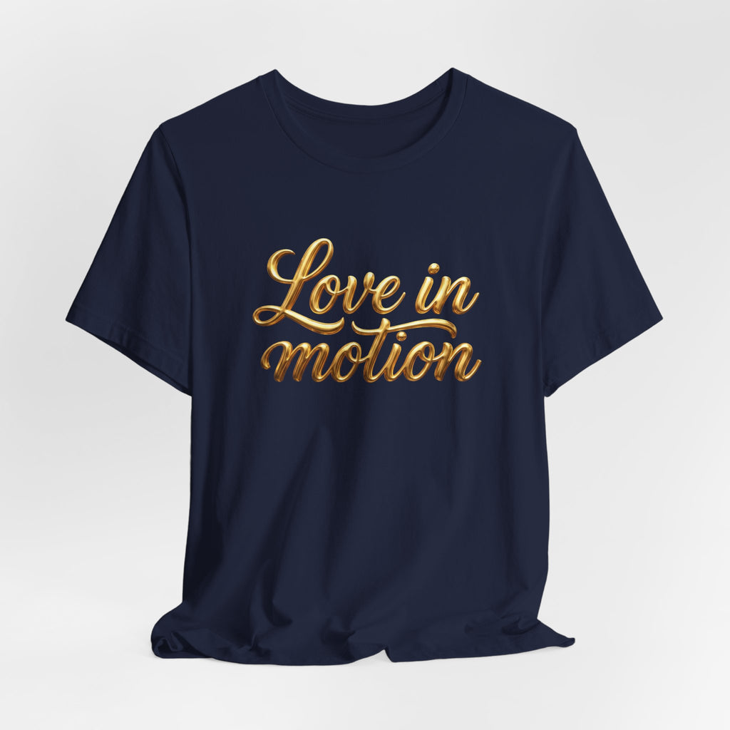 Gold Scorpio Scorpion T-Shirt | Zodiac "Love in Motion" Script