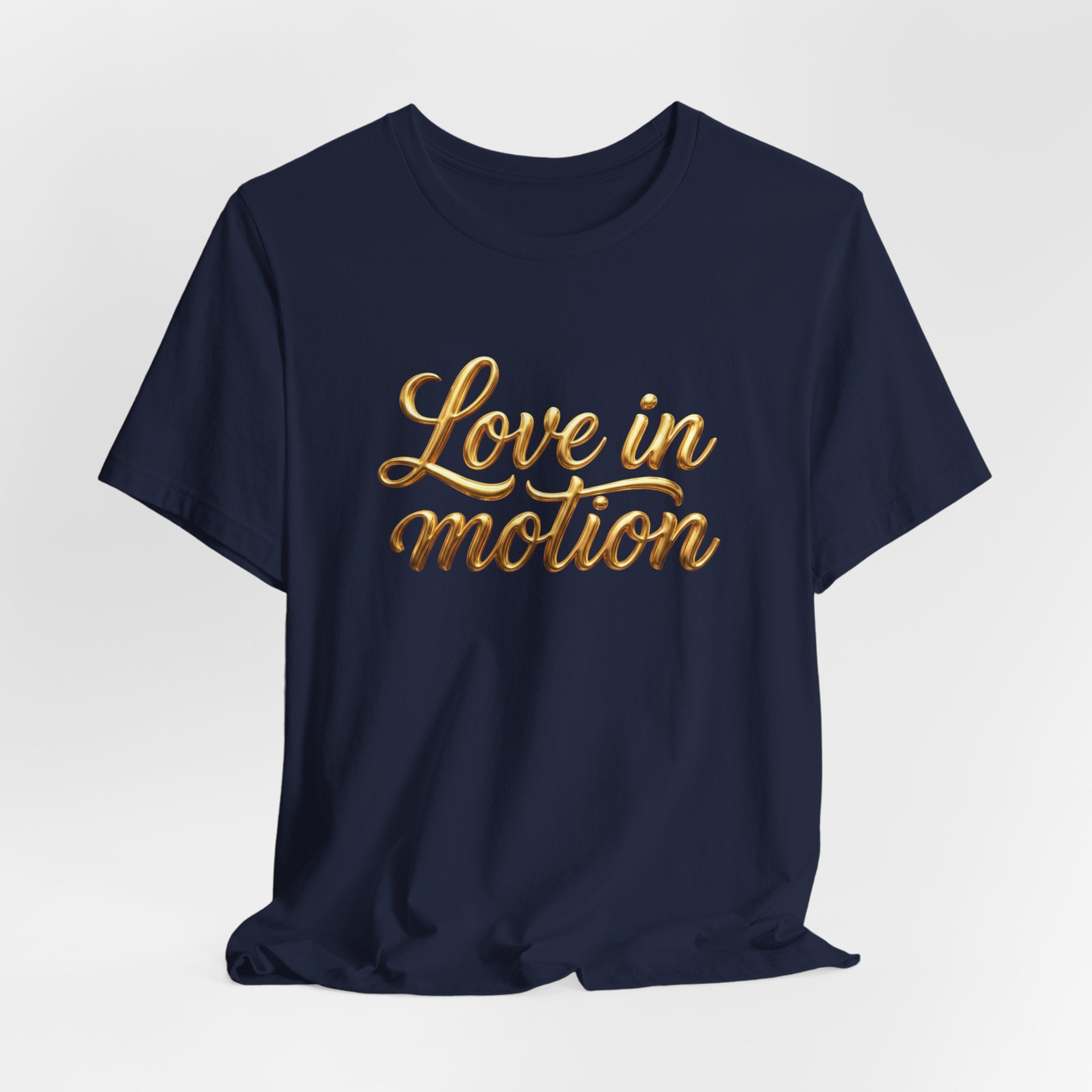 Gold Scorpio Scorpion T-Shirt | Zodiac "Love in Motion" Script