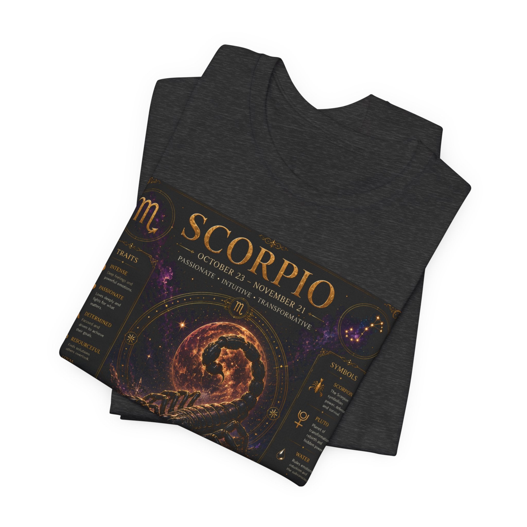 Scorpio Zodiac T-Shirt — Astrology Scorpion Birthdate Traits Tee