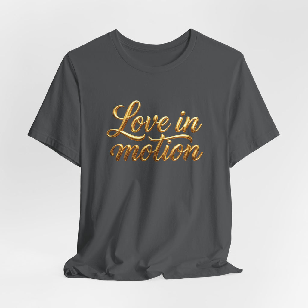 Gold Scorpio Scorpion T-Shirt | Zodiac "Love in Motion" Script