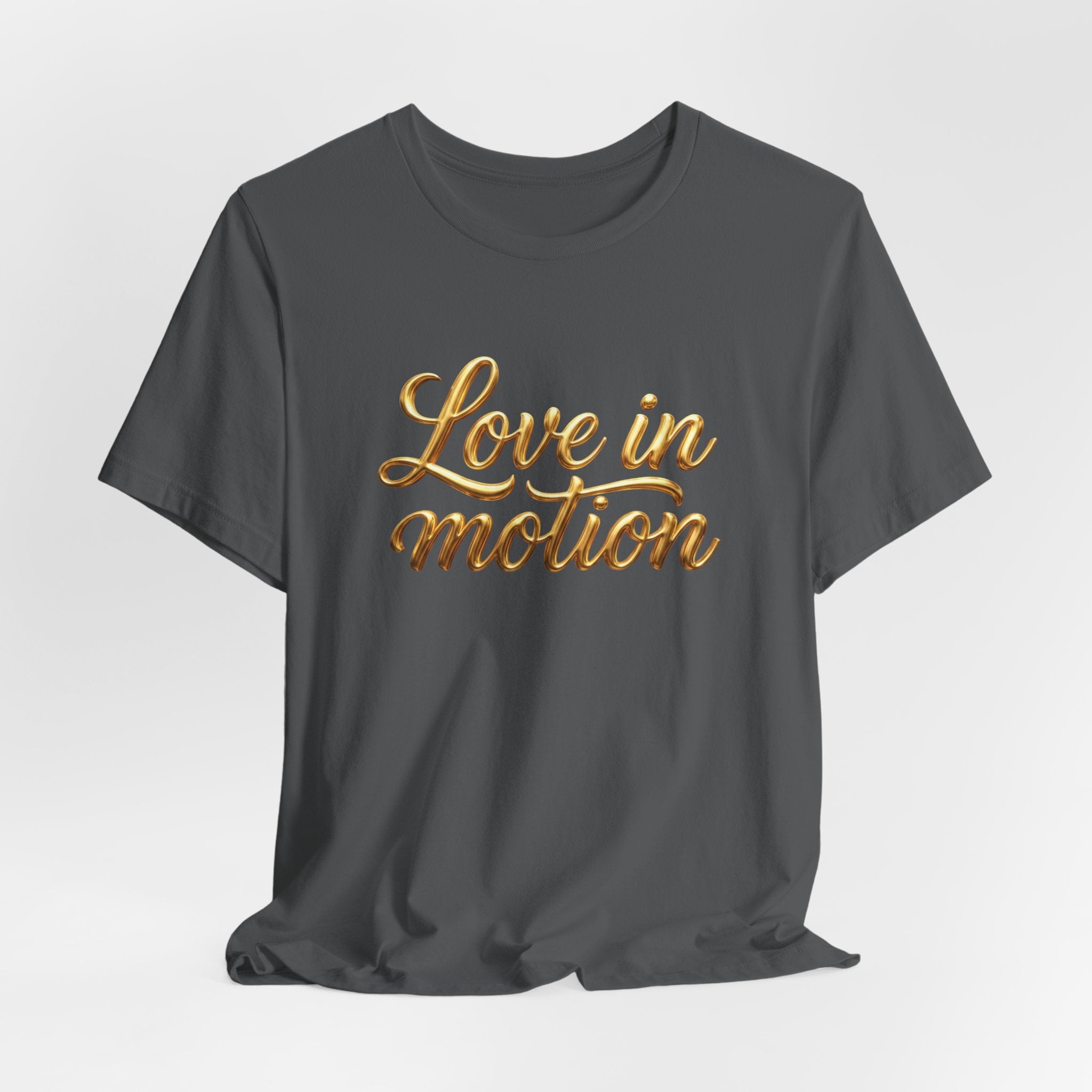 Gold Scorpio Scorpion T-Shirt | Zodiac "Love in Motion" Script