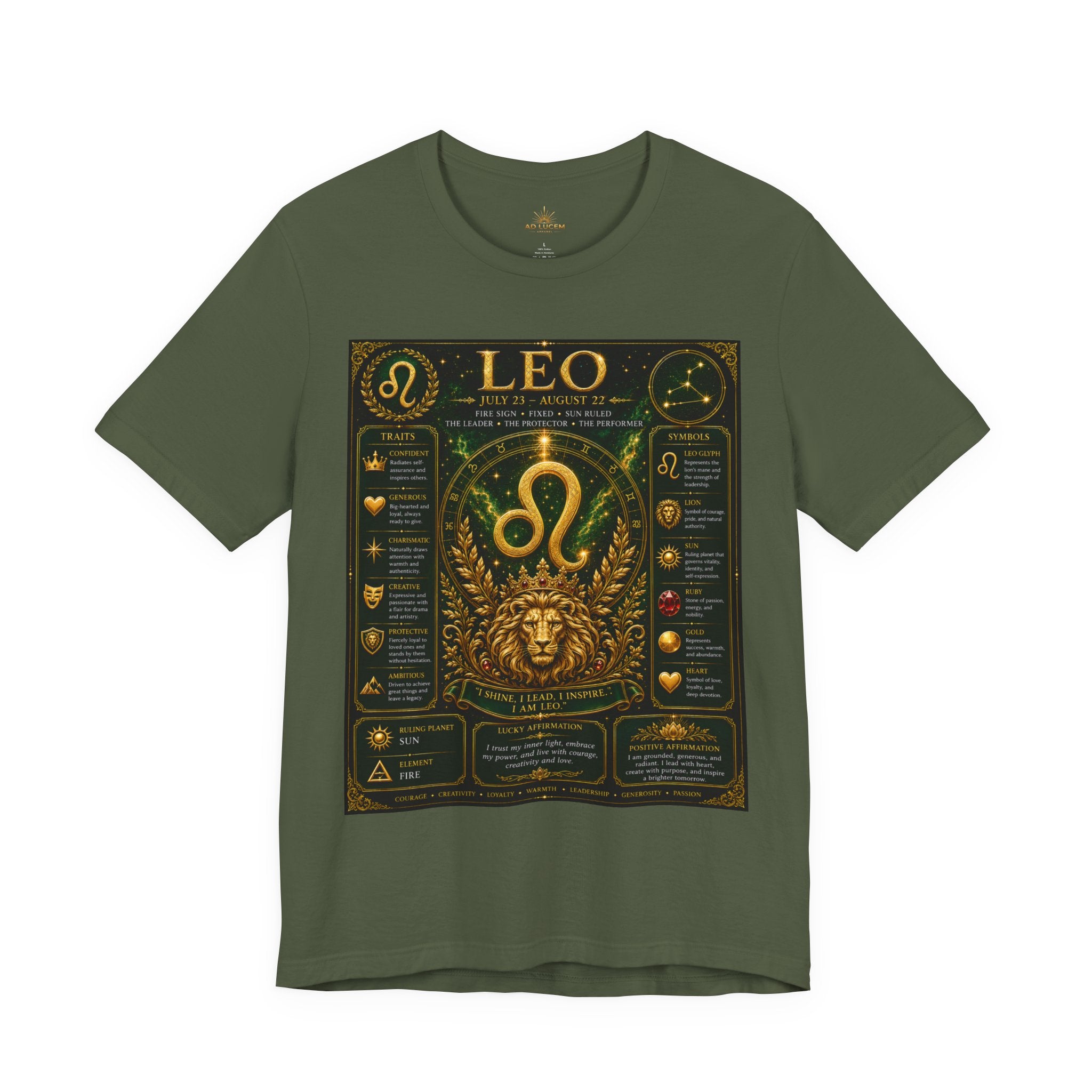 Leo Zodiac T-Shirt — Astrological Birthsign Poster Tee