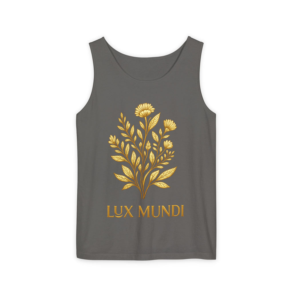 Lux Mundi Gold Floral Tank Top