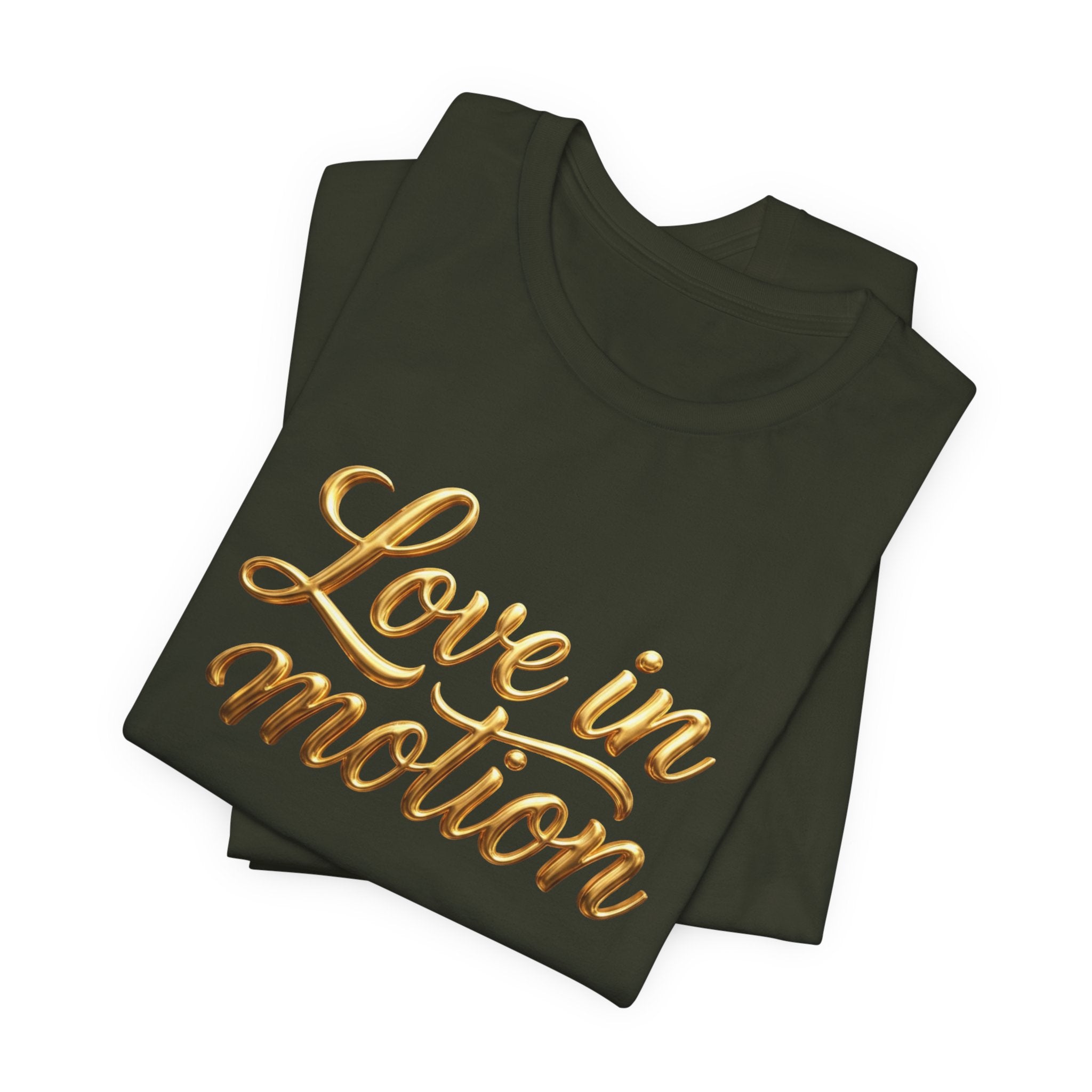 Gold Scorpio Scorpion T-Shirt | Zodiac "Love in Motion" Script