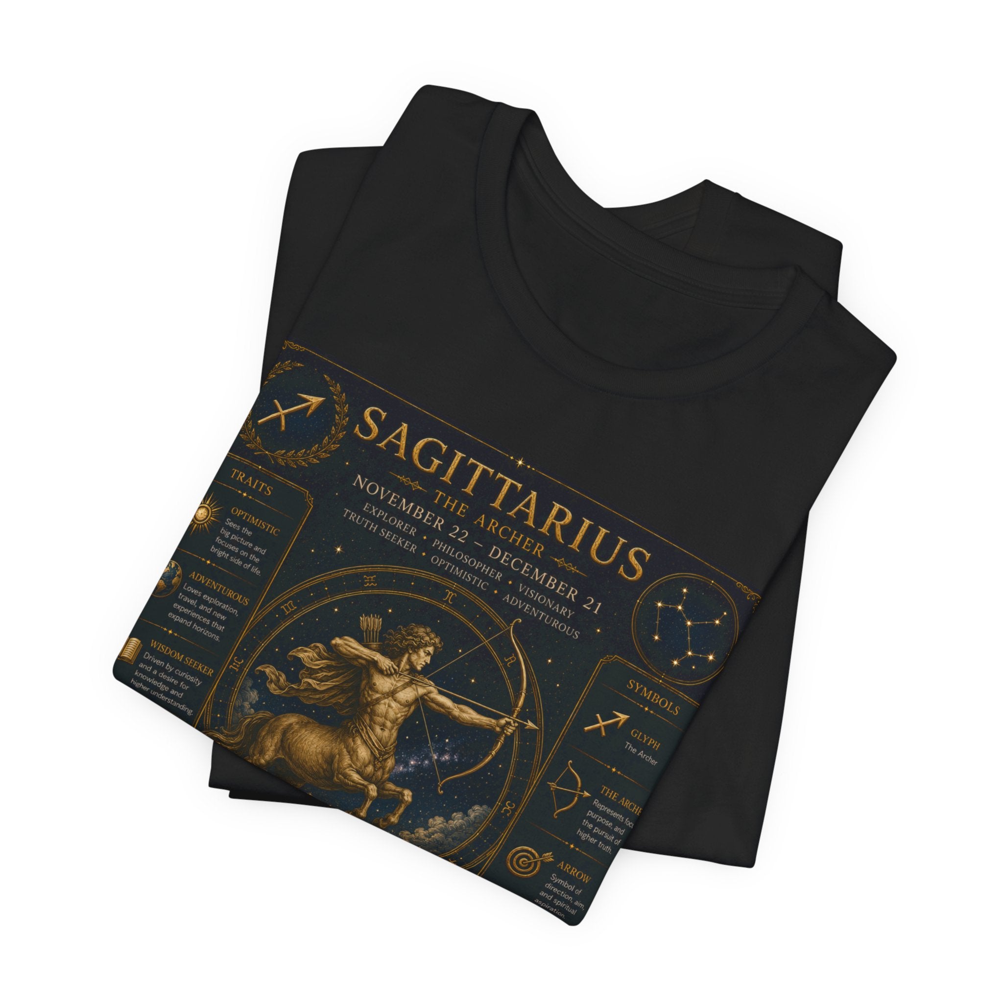 Sagittarius Zodiac Chart T‑Shirt — Astrological Traits & Constellation Tee