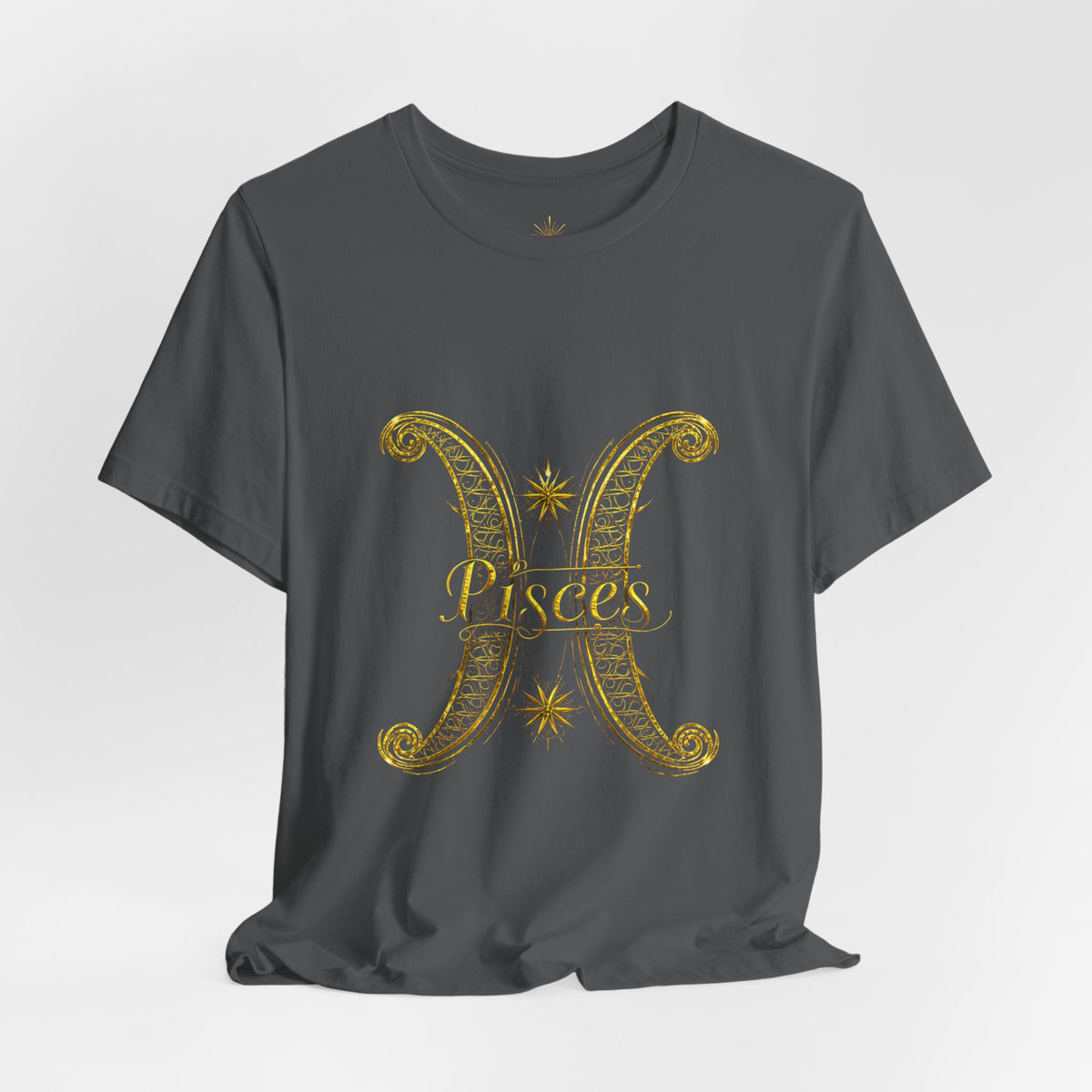 Pisces Zodiac Tee — Golden Astrological Sign Galaxy T-Shirt