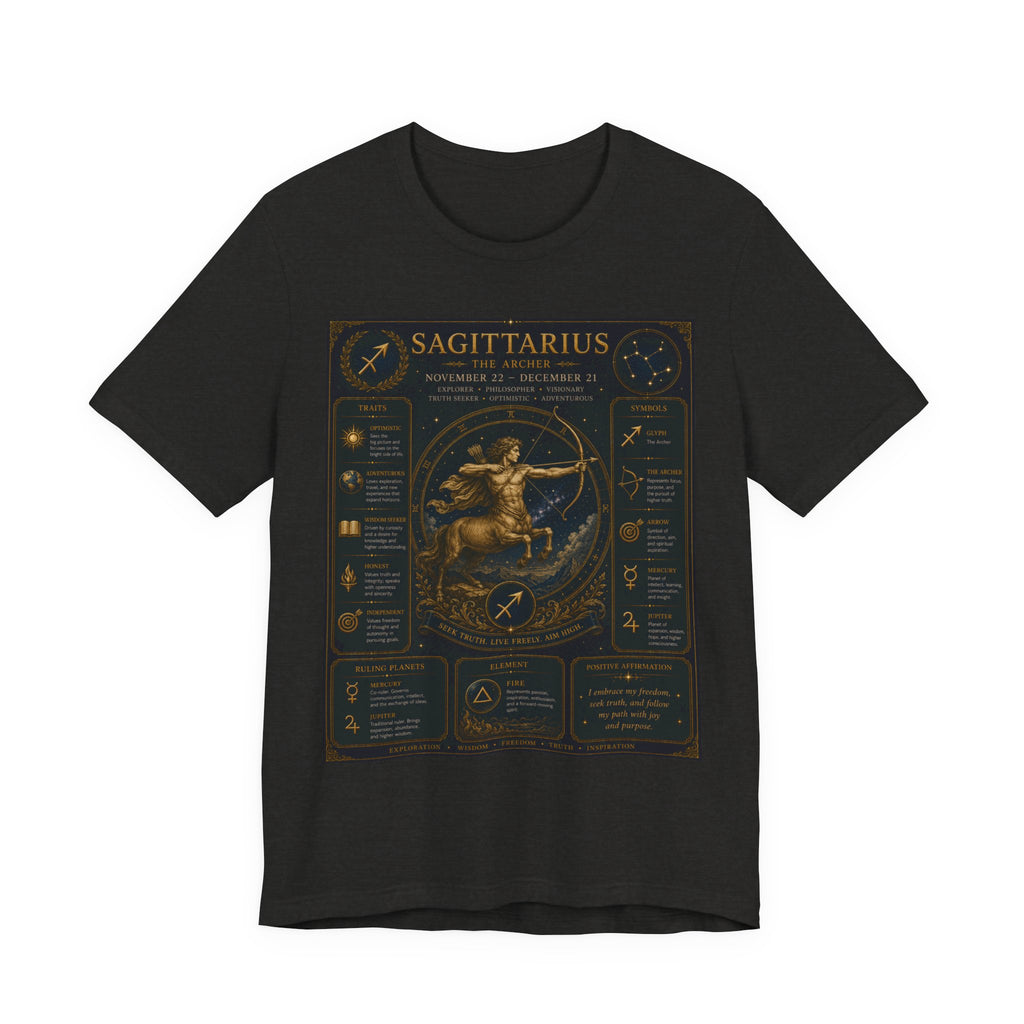 Sagittarius Zodiac Chart T‑Shirt — Astrological Traits & Constellation Tee