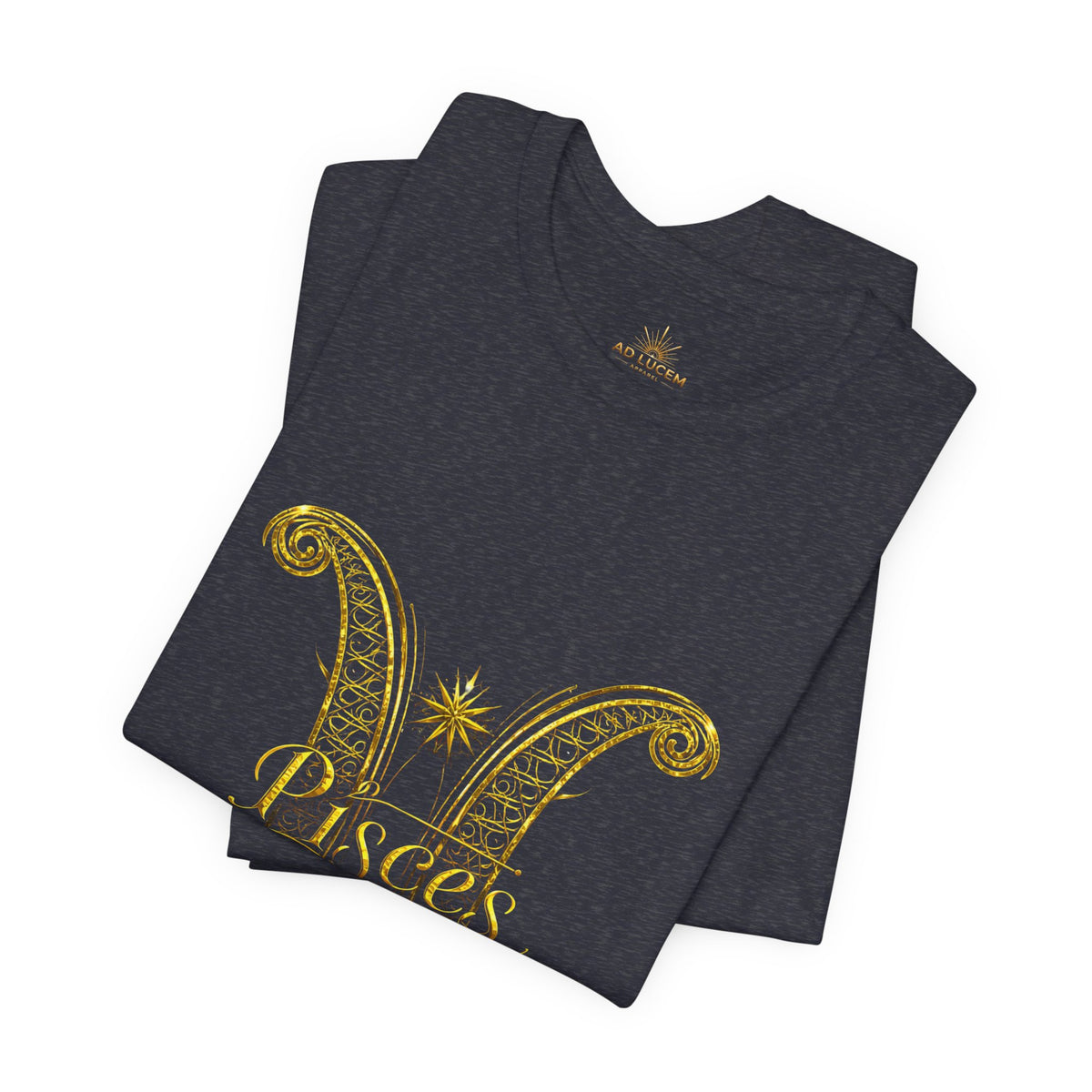 Pisces Zodiac Tee — Golden Astrological Sign Galaxy T-Shirt