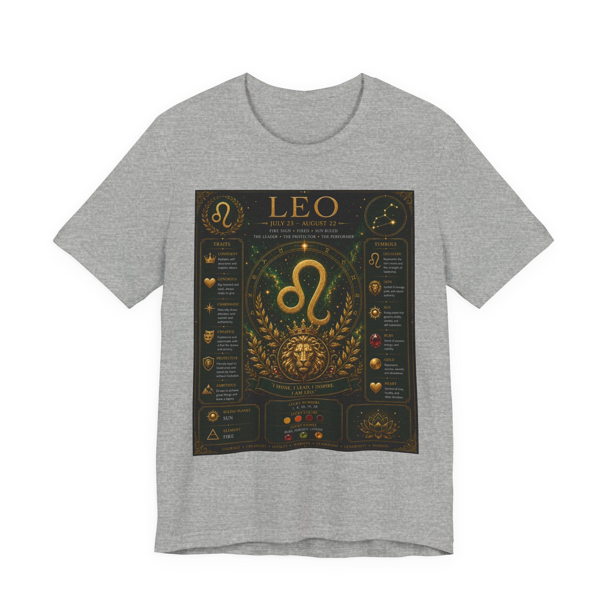 Leo Zodiac T-Shirt — Astrological Birthsign Poster Tee
