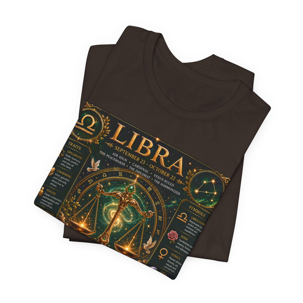Libra Zodiac Sign T‑Shirt — Astrology Traits & Horoscope Design