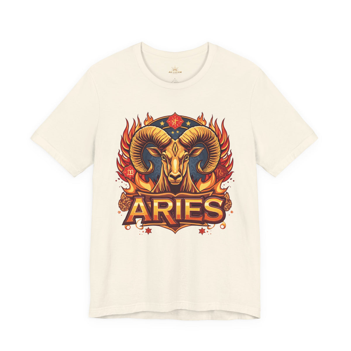 Aries Zodiac Ram T‑Shirt — Bold Fiery Horoscope Tee
