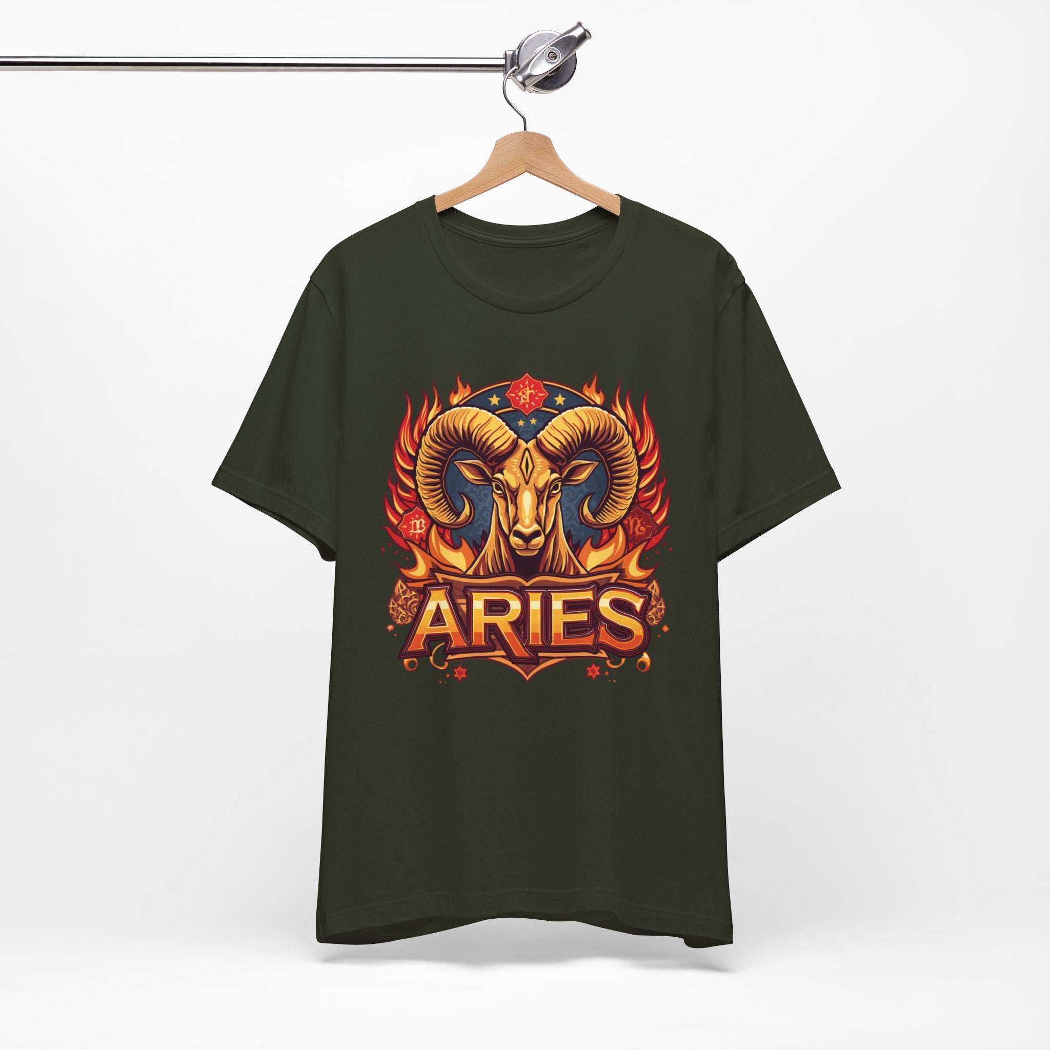 Aries Ram Zodiac The Trailblazer T-Shirt | Bold Flame Astrology Tee
