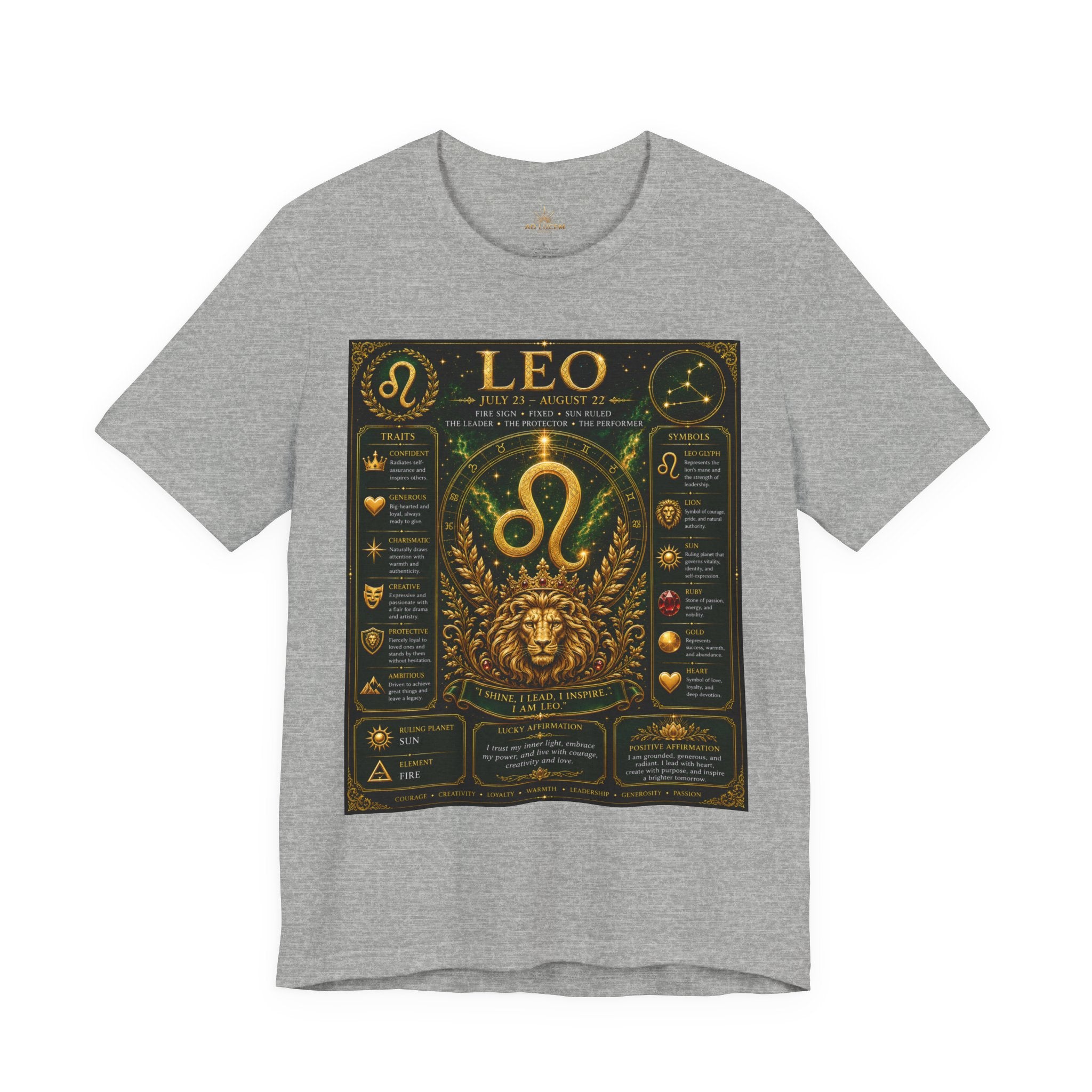 Leo Zodiac T-Shirt — Astrological Birthsign Poster Tee