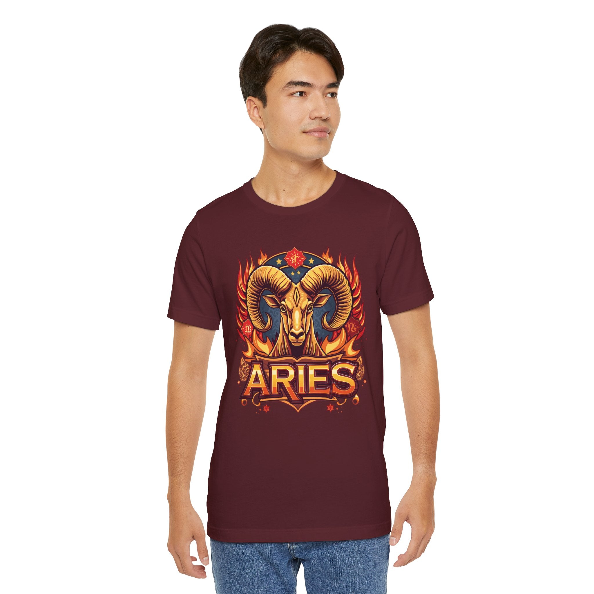 Aries Ram Zodiac The Trailblazer T-Shirt | Bold Flame Astrology Tee