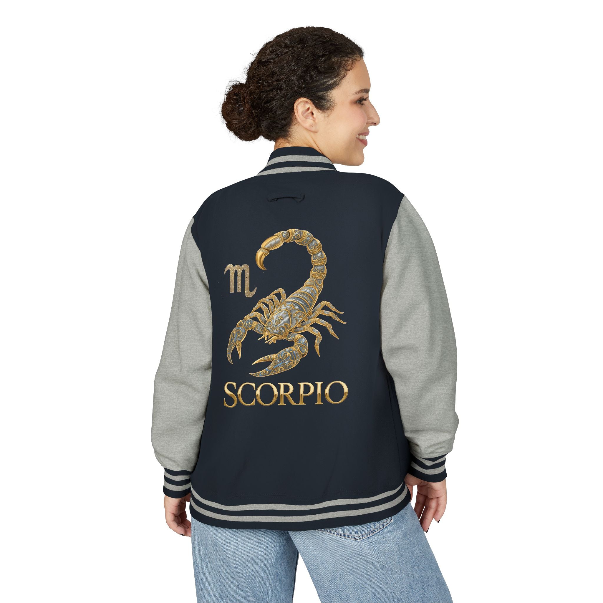 Scorpio Letterman Jacket — Gold Scorpion Varsity Jacket