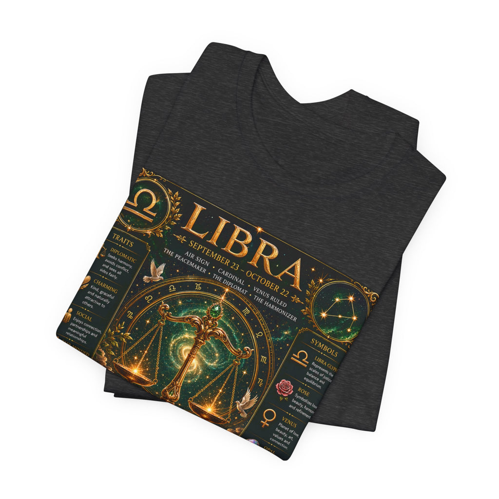 Libra Zodiac Sign T‑Shirt — Astrology Traits & Horoscope Design