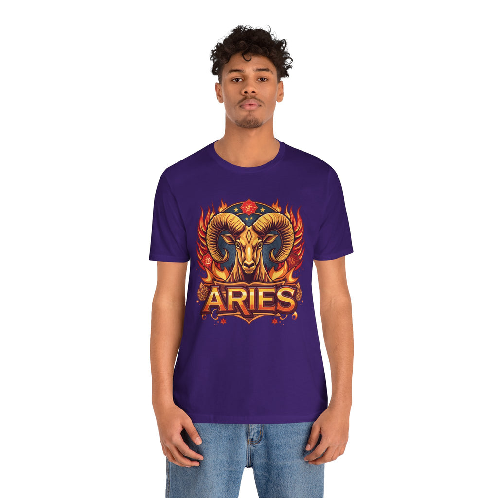 Aries Ram Zodiac The Trailblazer T-Shirt | Bold Flame Astrology Tee