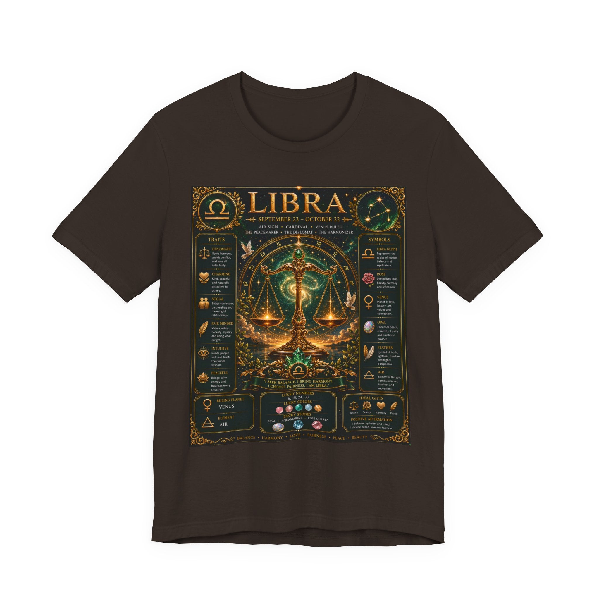Libra Zodiac Sign T‑Shirt — Astrology Traits & Horoscope Design
