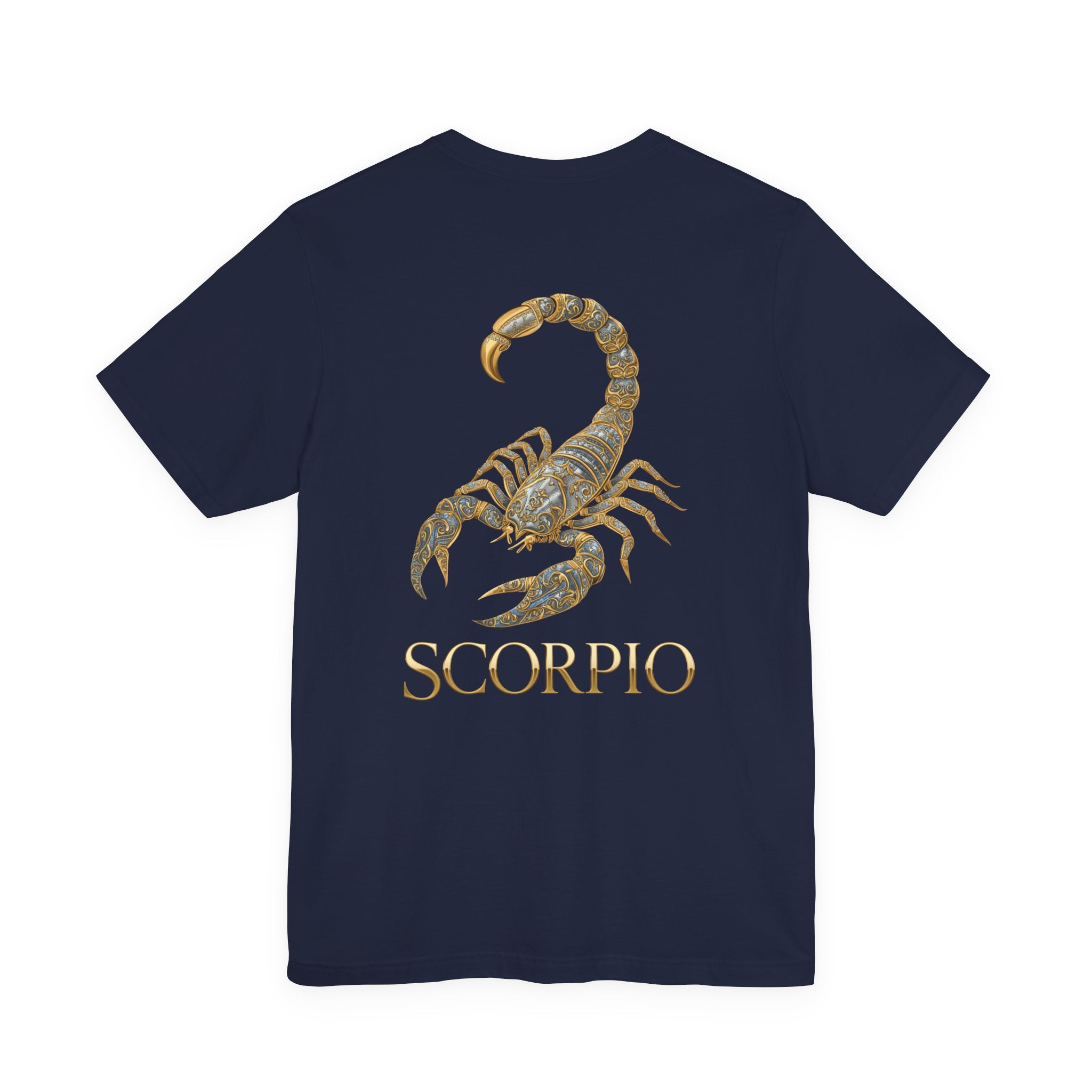 Gold Scorpio Scorpion T-Shirt | Zodiac "Love in Motion" Script
