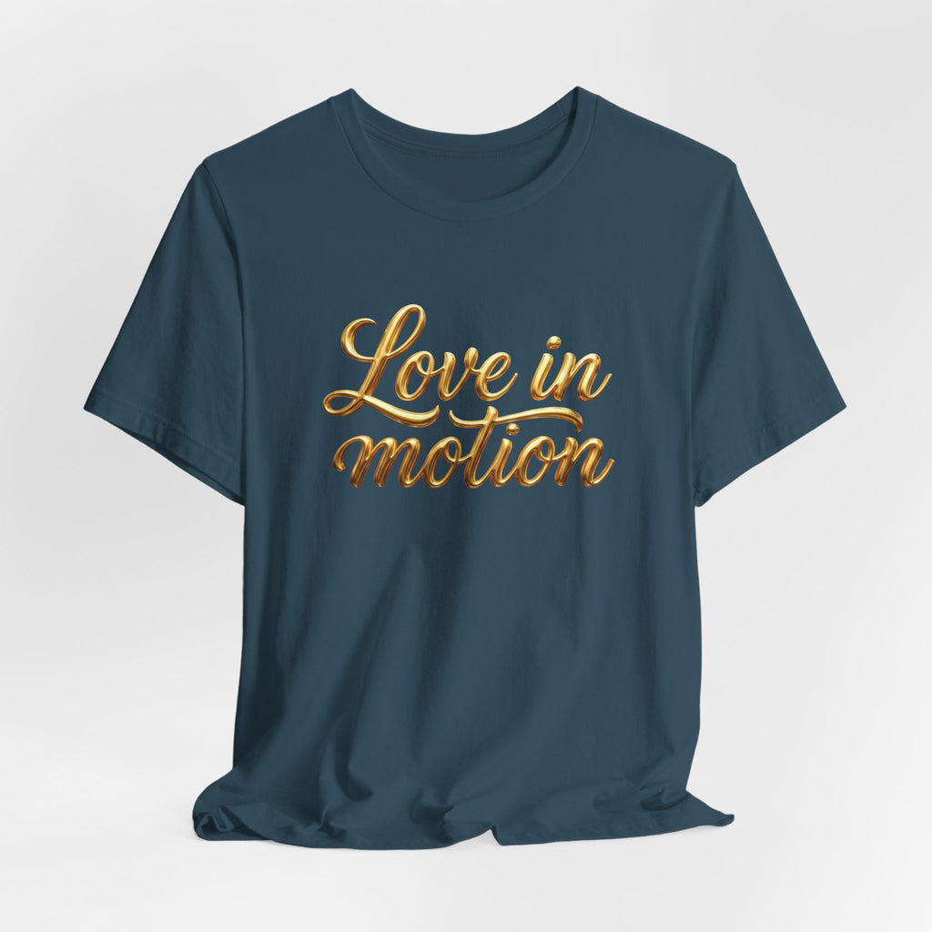 Gold Scorpio Scorpion T-Shirt | Zodiac "Love in Motion" Script