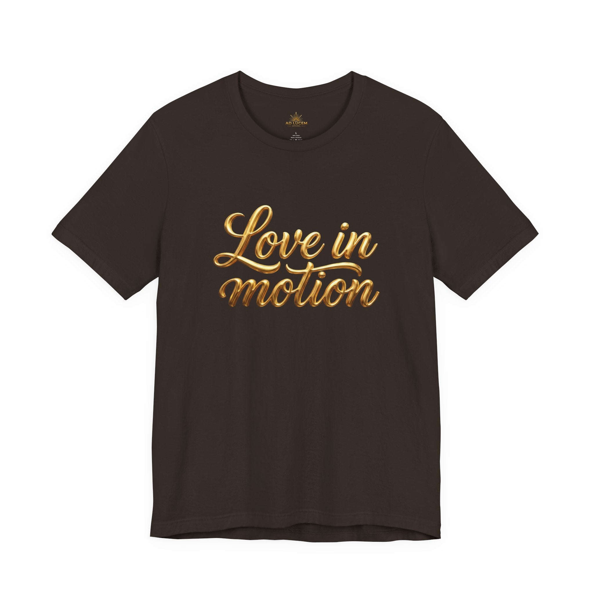 Gold Scorpio Scorpion T-Shirt | Zodiac "Love in Motion" Script