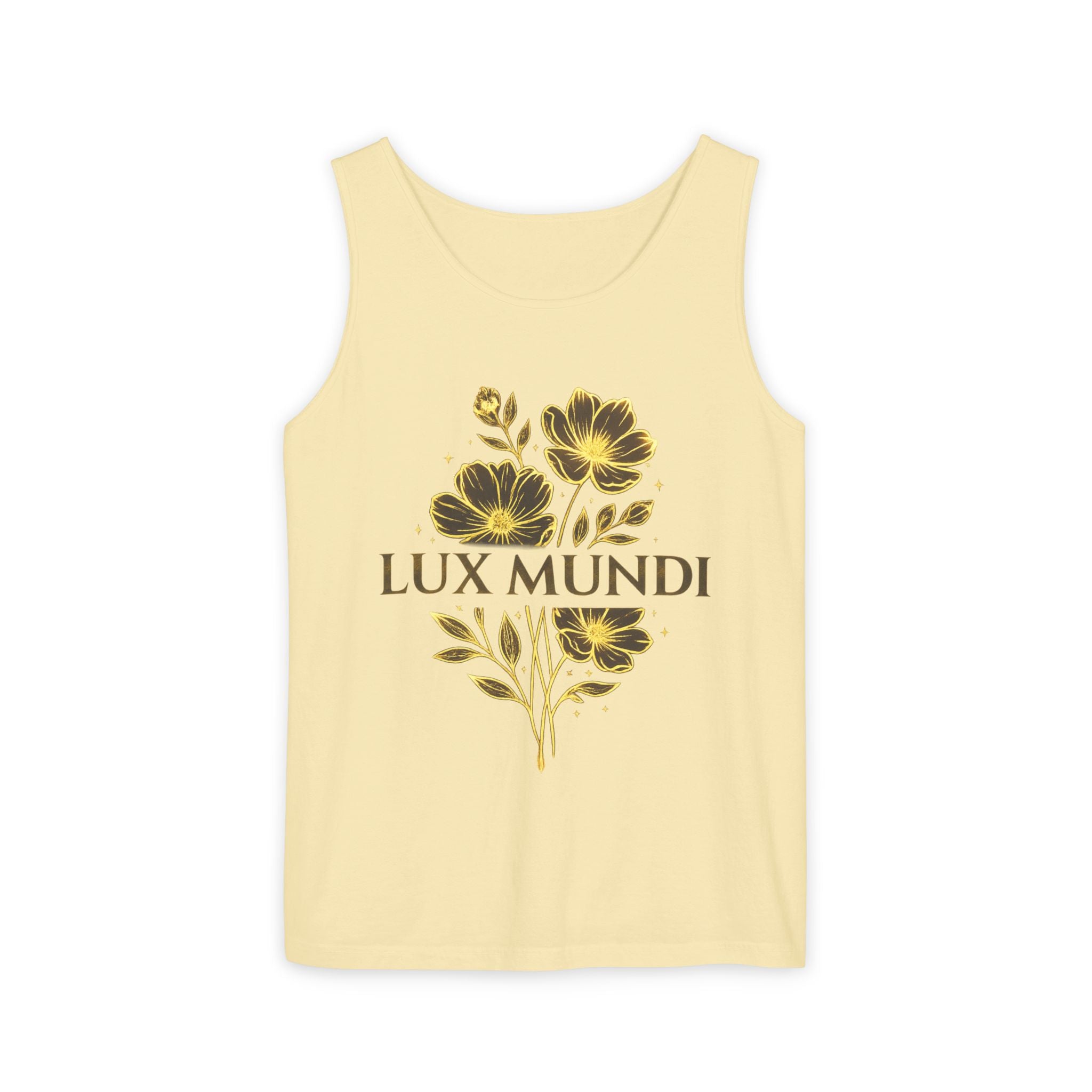 Lux Mundi Floral Tank Top — Vintage Botanical Graphic Tee