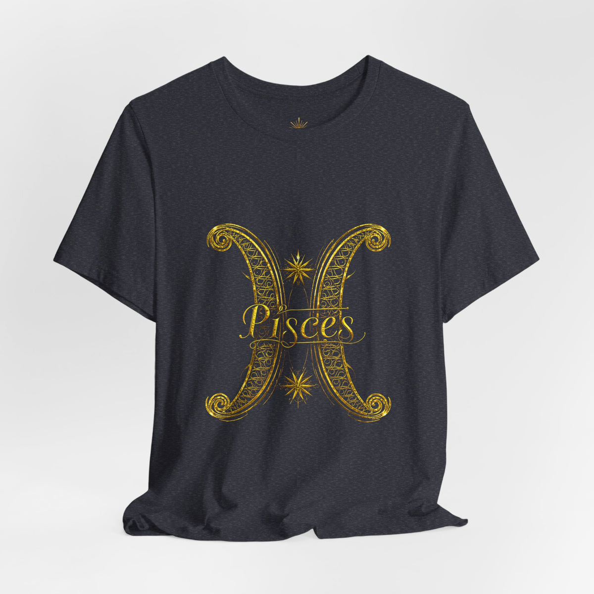 Pisces Zodiac Tee — Golden Astrological Sign Galaxy T-Shirt