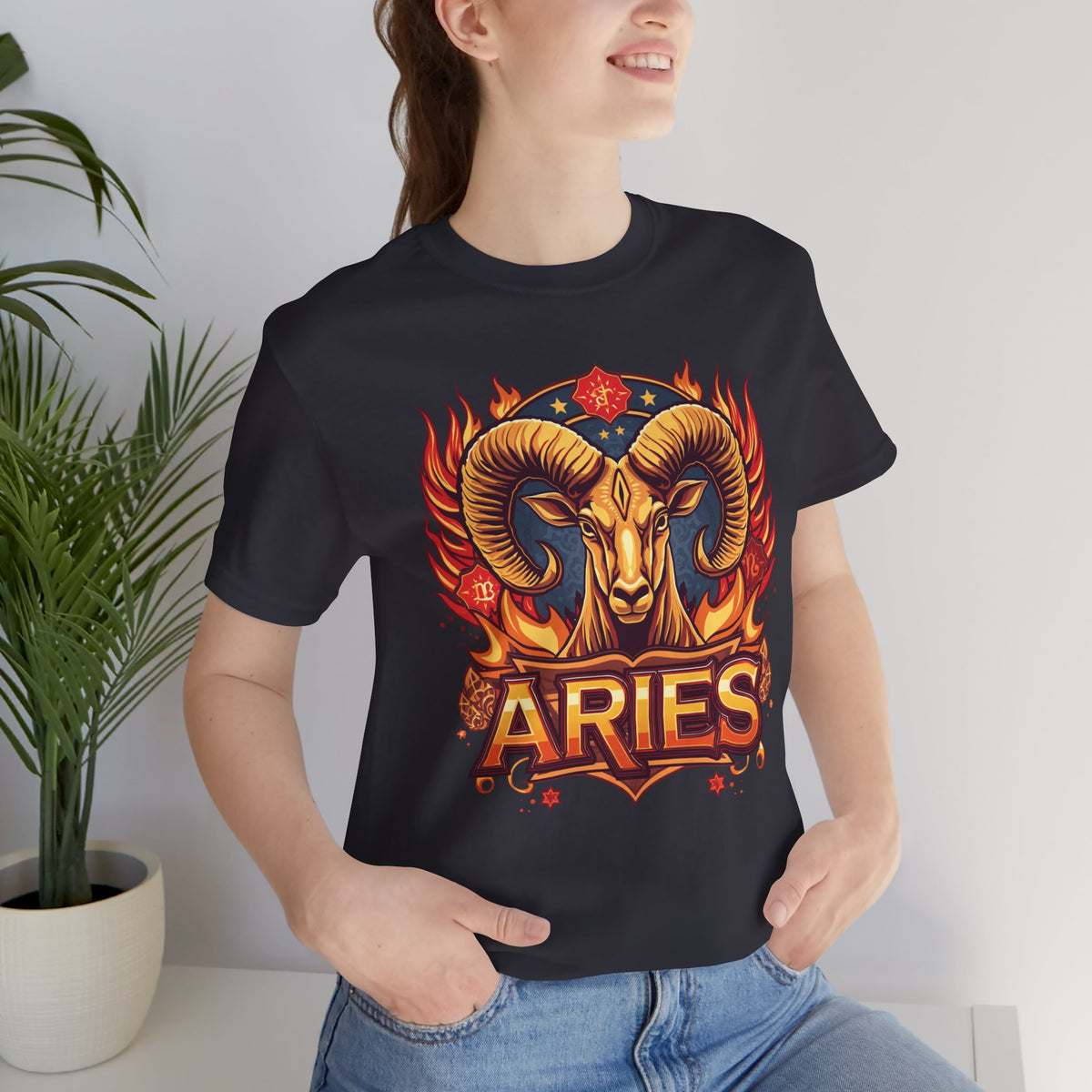 Aries Zodiac Ram T‑Shirt — Bold Fiery Horoscope Tee