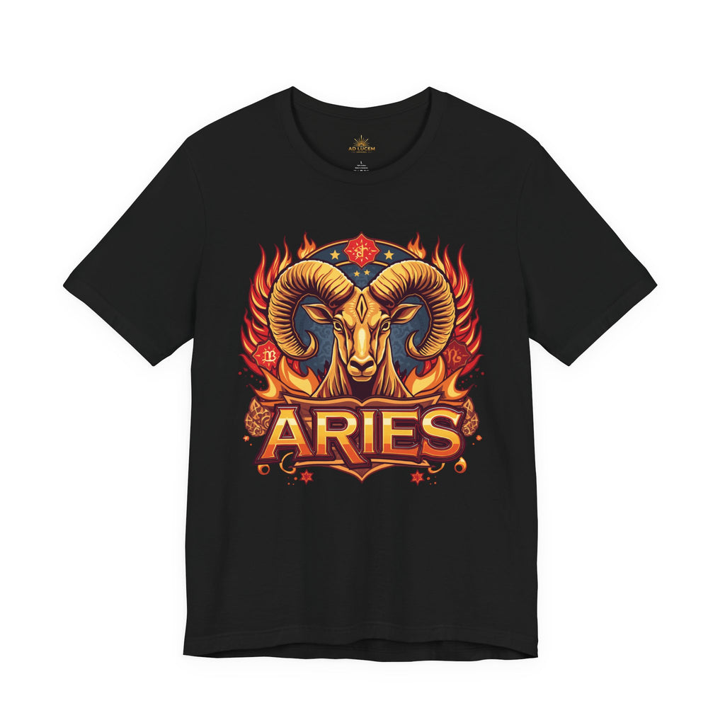 Aries Zodiac Ram T‑Shirt — Bold Fiery Horoscope Tee