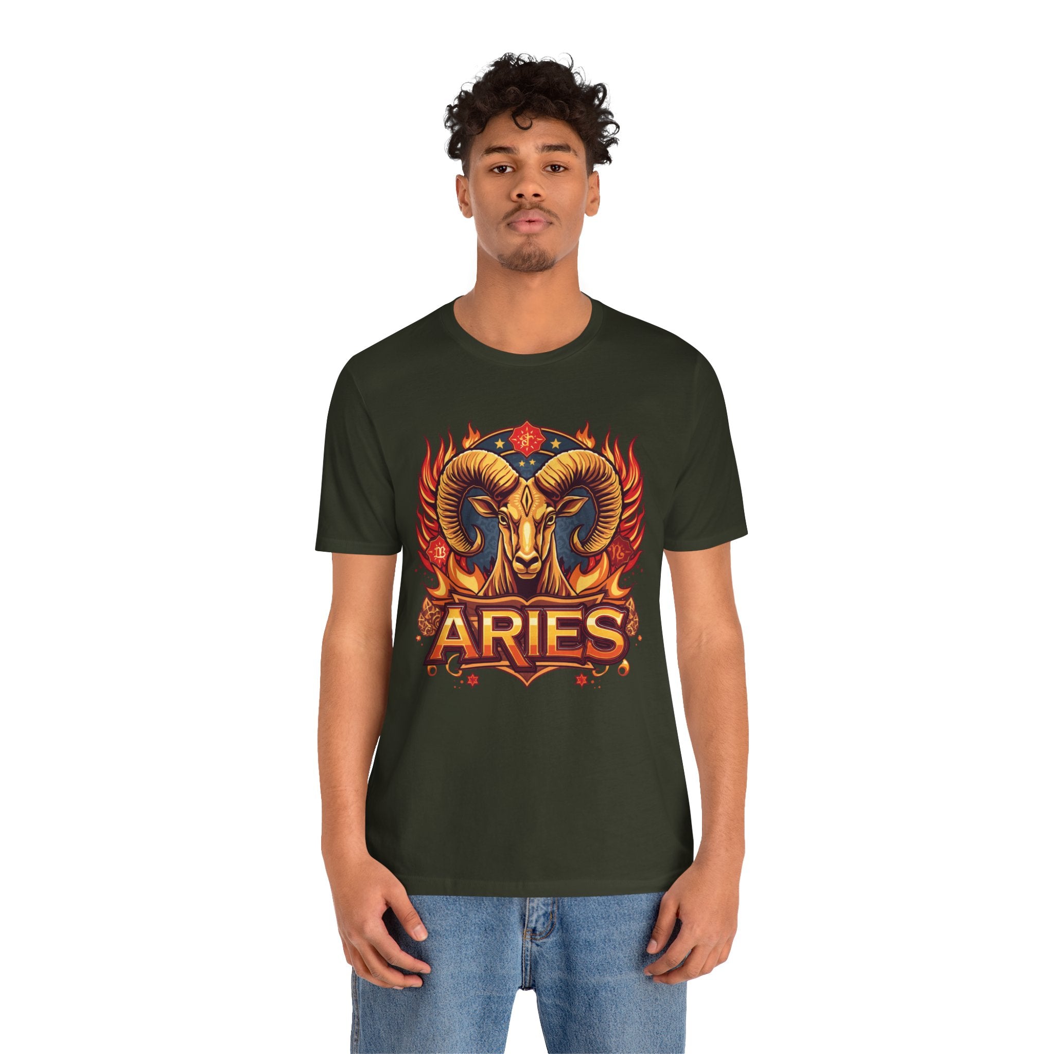 Aries Ram Zodiac The Trailblazer T-Shirt | Bold Flame Astrology Tee
