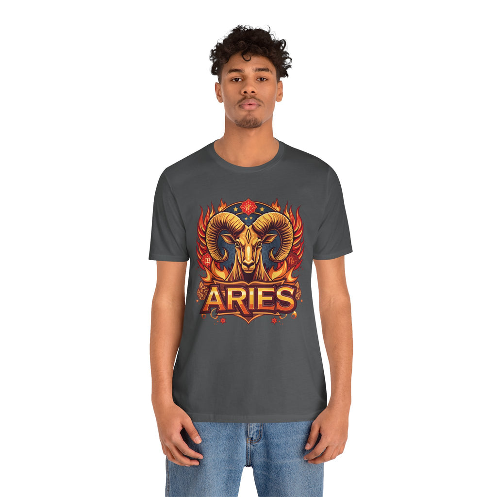 Aries Ram Zodiac The Trailblazer T-Shirt | Bold Flame Astrology Tee