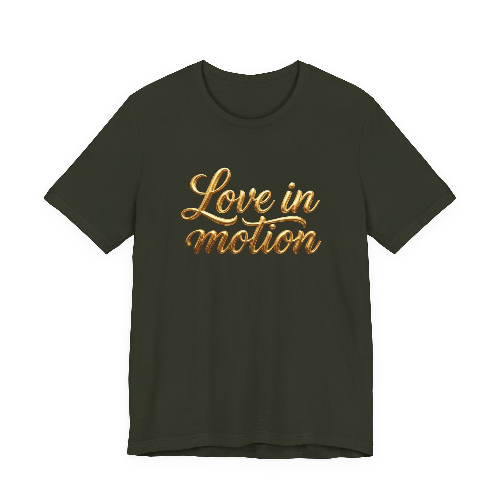 Gold Scorpio Scorpion T-Shirt | Zodiac "Love in Motion" Script