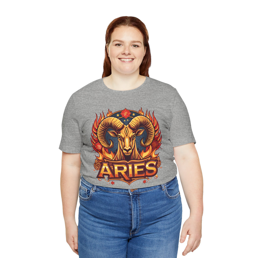 Aries Zodiac Ram T‑Shirt — Bold Fiery Horoscope Tee