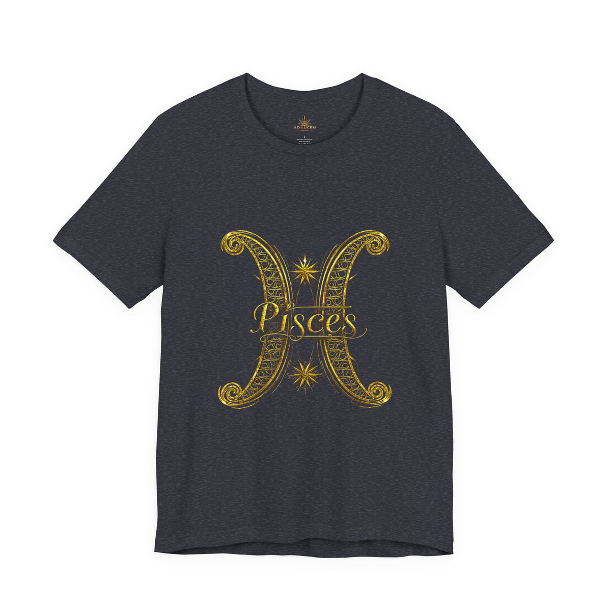 Pisces Zodiac Tee — Golden Astrological Sign Galaxy T-Shirt